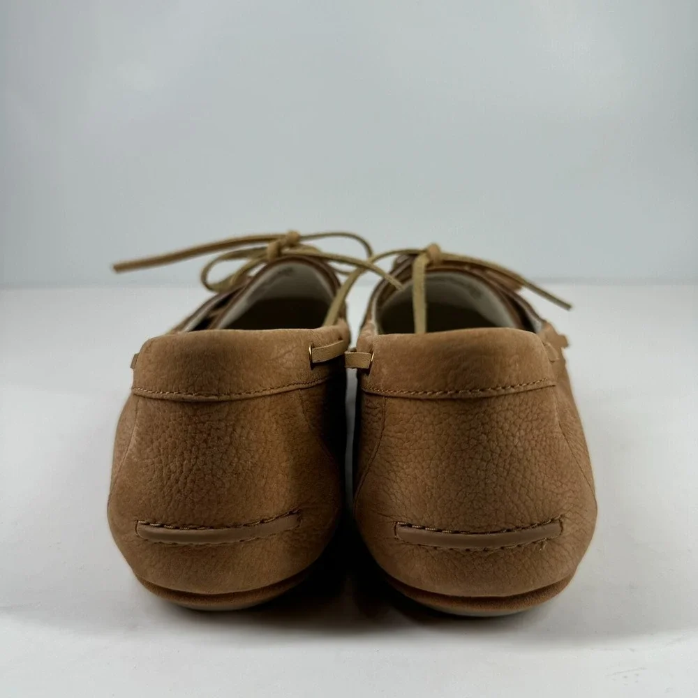 Cole Haan Women's US 9.5B Brown Leather Comfort Boat Moc Loafer Shoes W33652